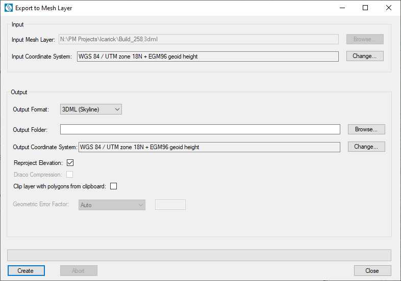 Exporting 3D Mesh Layers to Other Formats